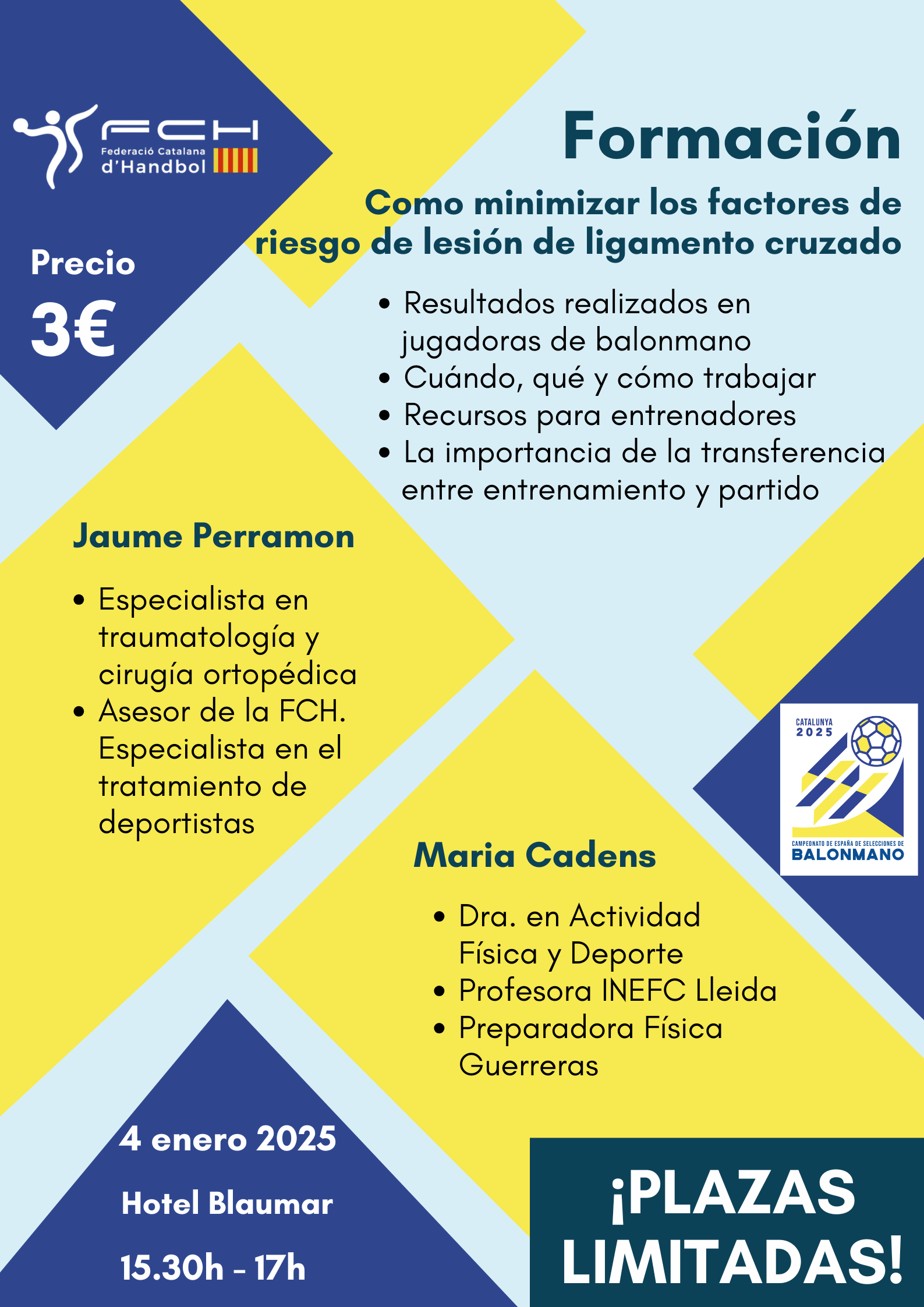 Formación FCH: «Cómo minimizar los factores de riesgo de lesión de ligamentos cruzados»